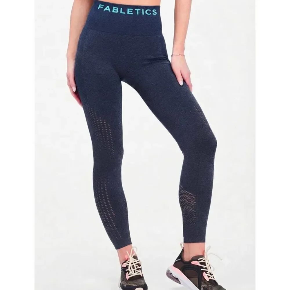 FABLECTICS Sync High Waisted Perforated Seamless 7/8 Leggings Size XS